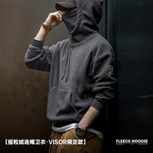 Maden Casual Polar Fleece Hooded Sweatshirt Solid Color Windproof AliExpress