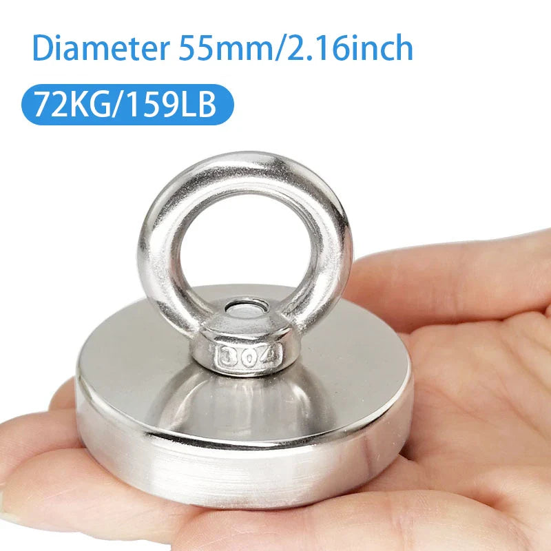 Fishing Magnets, 110lb 242lb 529lb 771lb Pull Force Super Strong Heavy Duty Rare Earth Neodymium Search Magnet For River Fishing Shop1103844153 Store
