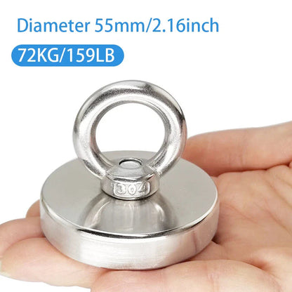 Fishing Magnets, 110lb 242lb 529lb 771lb Pull Force Super Strong Heavy Duty Rare Earth Neodymium Search Magnet For River Fishing Shop1103844153 Store