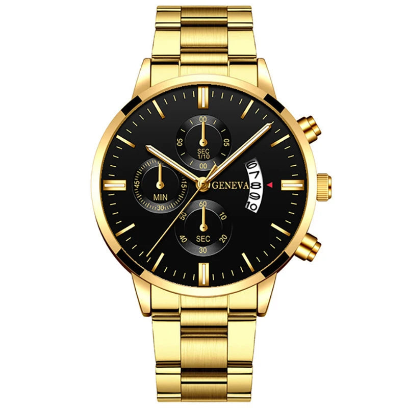 Fashion Men Stainless Steel Watch Luxury Calendar Quartz Men Watches Store