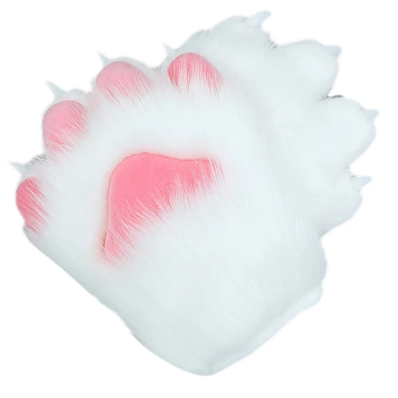 2 Pieces Cartoon Plush Nails Claws Gloves Anime Cosplay Mittens Furry Cosplay Props Halloween Costume Paw Gloves