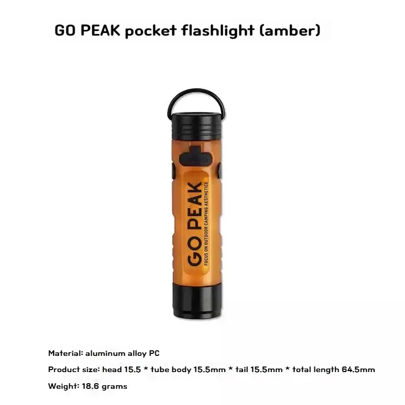 Gopeak Pocket Mini Flashlight Outdoor Key Clip Cap Ambient Led Long Endurance Disaster Relief Emergency 5050 Small Light
