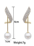 2 Pieces Of Women's Trendy And Elegant Pearl Tassel Earrings, Outdoor