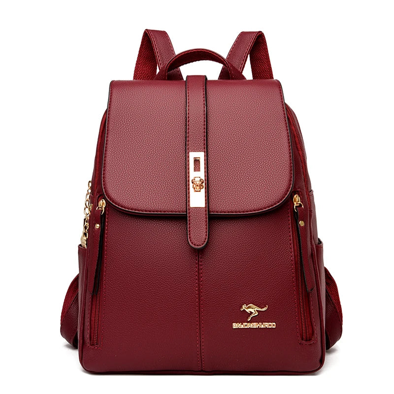 Mochila Cartera de Cuero Vintage