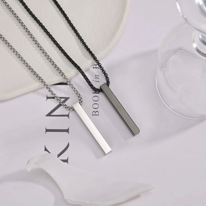 Atoztide New Engraved Date Necklaces Name for Women Stainless Steel