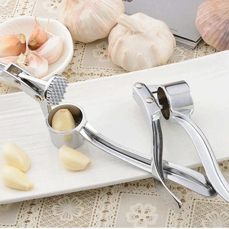Stainless Steel Garlic Press Crusher Mincer Handheld Garlic Smasher