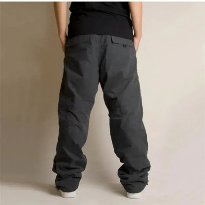 Winter Men Thick Fleece Thermal Multi-pocket Straight Cargo Pants AliExpress