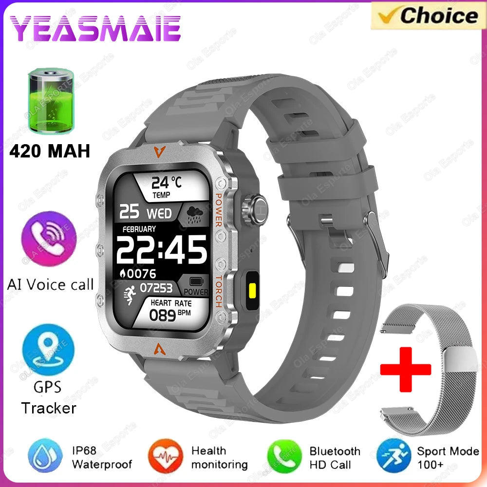 Military GPS Smartwatch – Rugged & Adventure-Ready