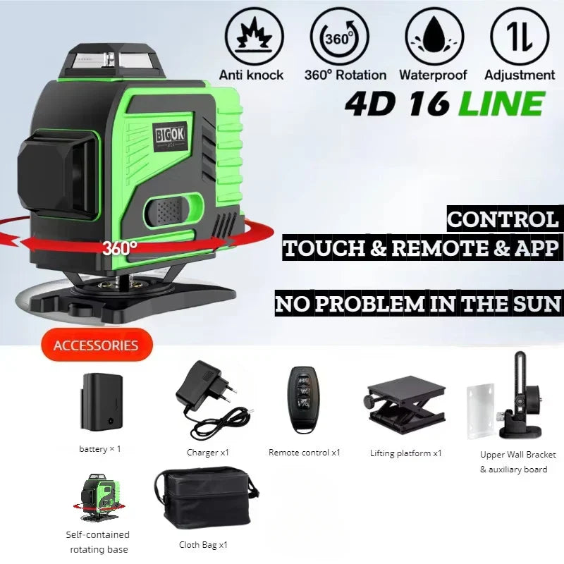 tripod/nivel a laser 16 Lines Laser profesional Level green line Self-leveling 360 autonivelant Shop1103845890 Store