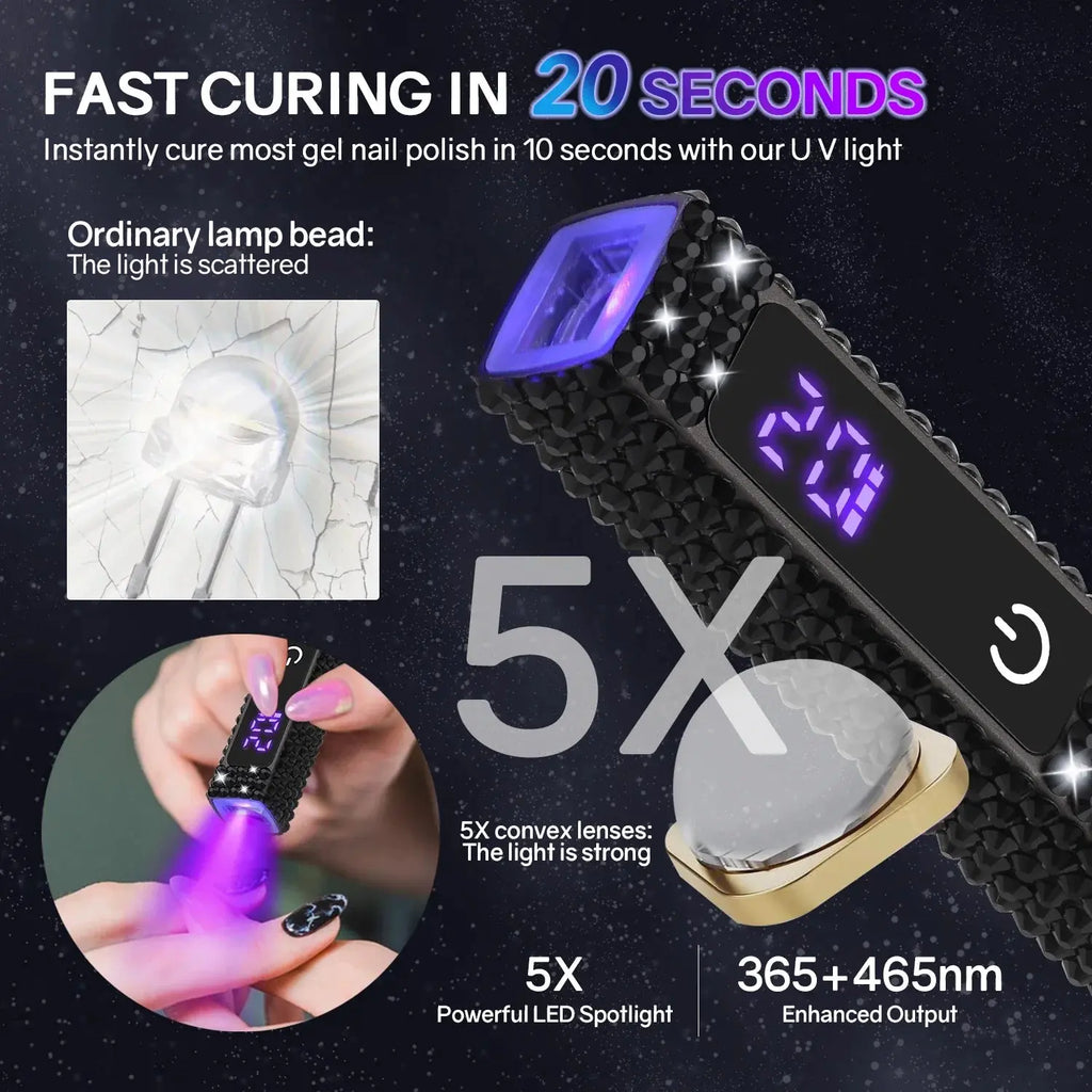 UV LED Nail Lamp Dryer Machine Portable USB Rechargeable Nail Dryer AliExpress