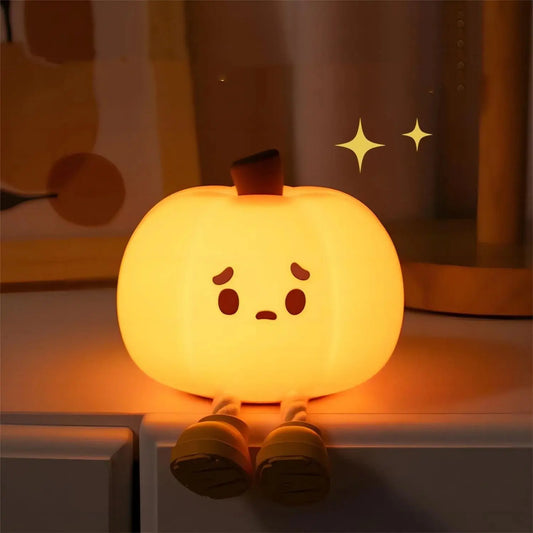 Halloween Pumpkin Night Lights Cute Soft Silicone Safe Lamp AliExpress