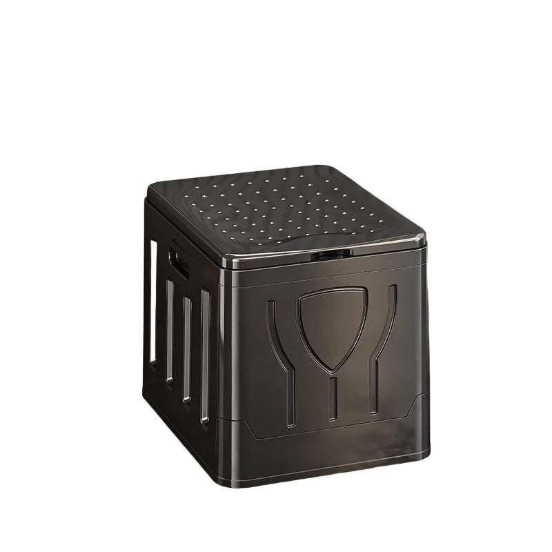 Portable Outdoor Toilet 4-in-1 Car Bucket Reusable Trash Foldable Odor-Proof Emergency Toilet for Camping Road Trips Caravan