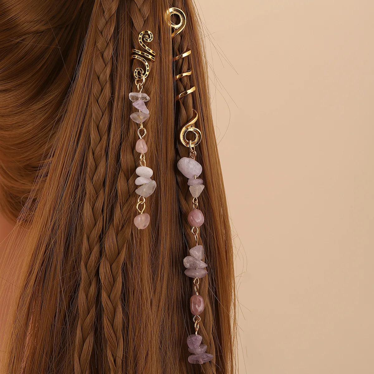 StoneCharm™ Hair Ring 💎 — Natural Beauty, Boho Vibes