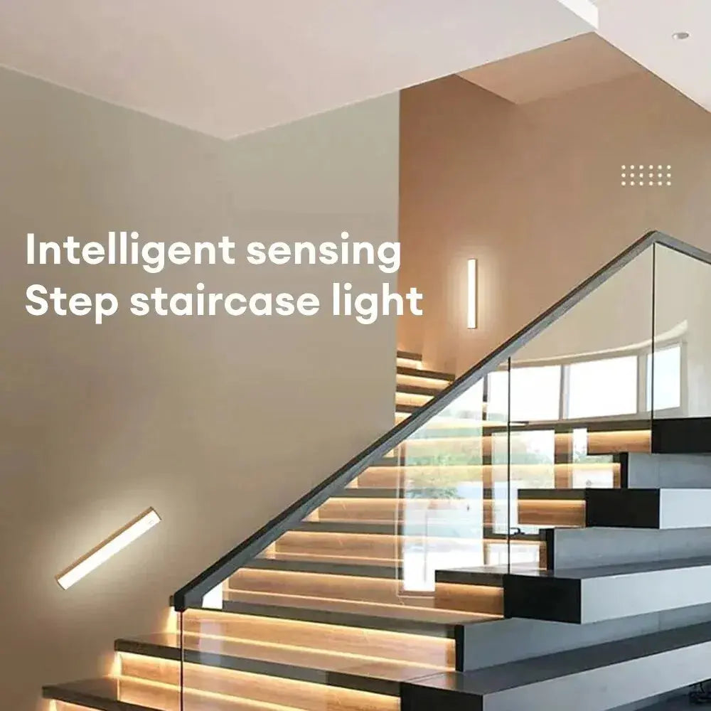 Luz nocturna de inducción recargable tipo C con sensor de movimiento LED para armario