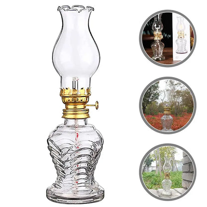 Outdoor Kerosene Lamp Light Covers Oil Lanterns Glass Transparent Lampshade Worship for Indoor Use