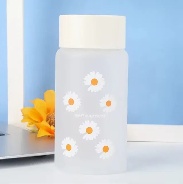 Portable Large Capacity Plastic Straw Time Marker Outdoor Water Bottle