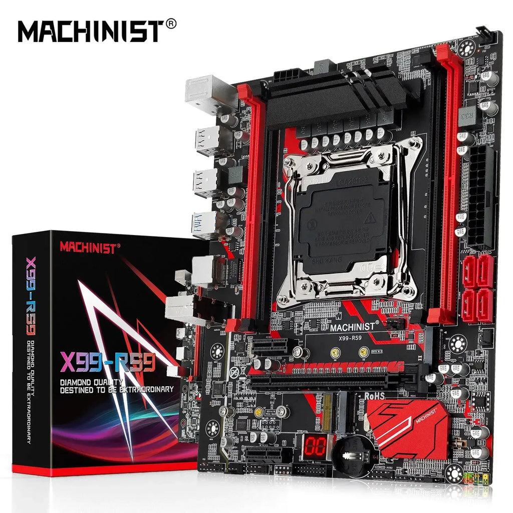 MACHINIST RS9 X99 Motherboard Support Xeon E5 V3 V4 LGA 2011-3 CPU Processor DDR4 RAM Four Channel and SATA PCI-E M.2 Slot Stone's Store