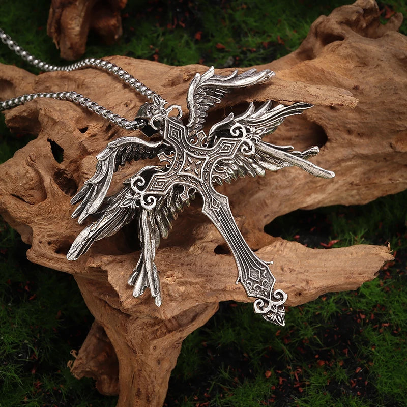 Guardian Angel Wings Cross Pendant Necklace Jane Eyre 6 Store