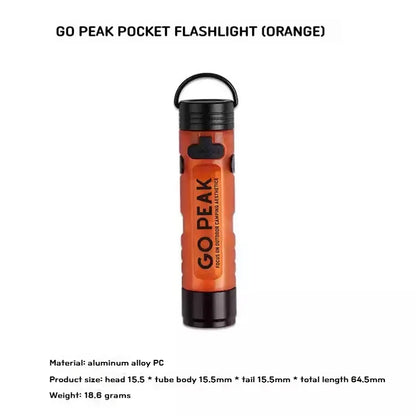 Gopeak Pocket Mini Flashlight Outdoor Key Clip Cap Ambient Led Long Endurance Disaster Relief Emergency 5050 Small Light