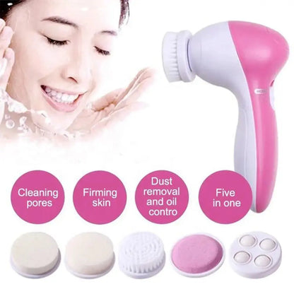 Electric Facial Cleaner 5 IN 1 Face Cleansing Brush Wash Machine Spa