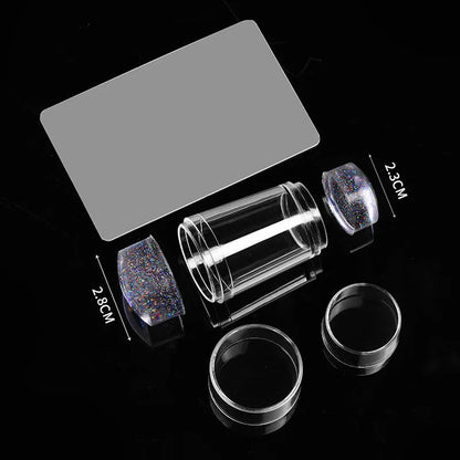 Jelly Silicone Transparent Nail Stamper Set with Scraper Stone's Store