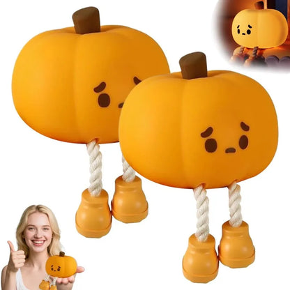Halloween Pumpkin Night Lights Cute Soft Silicone Safe Lamp Decorations Timing Dimmable Bedside Decor Kids Baby Halloween Gifts