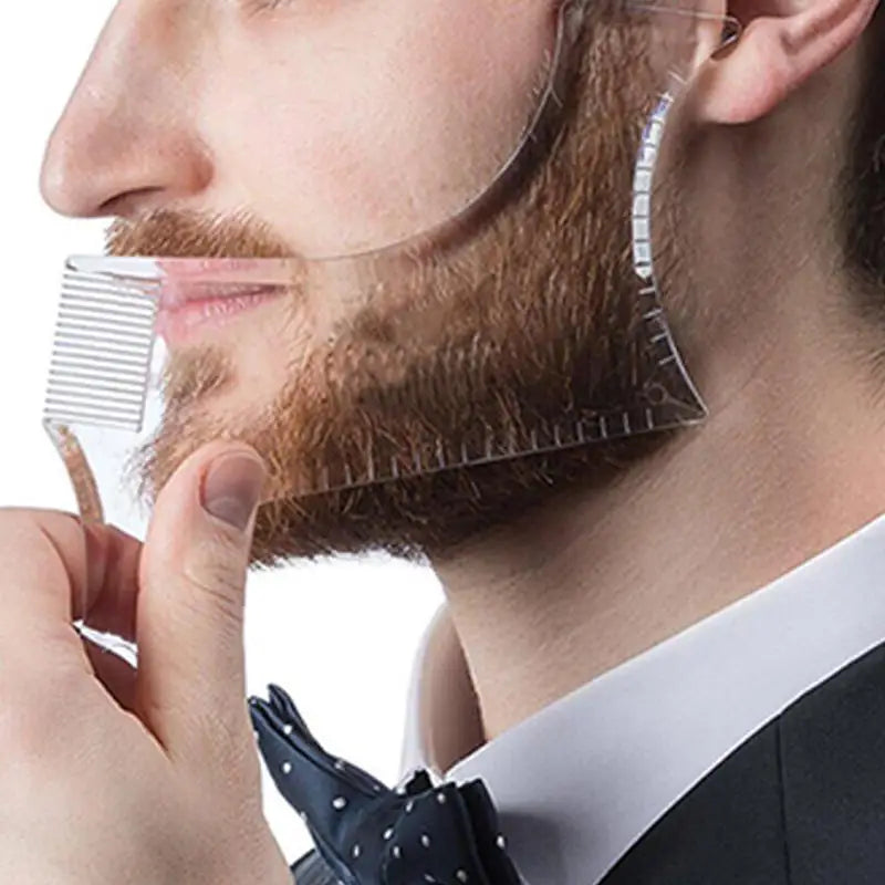 New 2025 Fashion Men Beard Shaping Styling Template Comb Men's Beards Combs Beauty Tool for Hair Beard Trim Templatesival