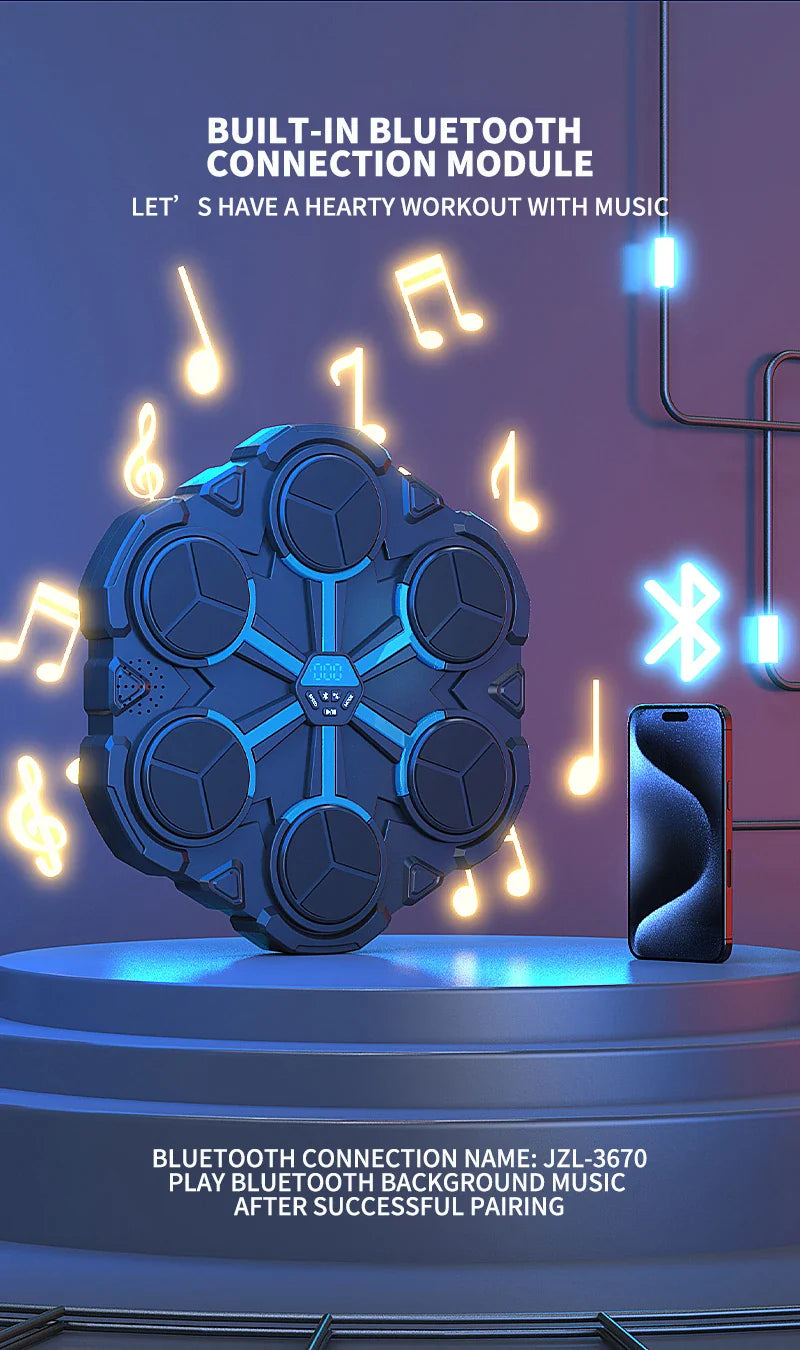 Smart Bluetooth Music Boxing Machine,Decompression,Fighting Fitness Home Boxing Wall Target Boxing Trainer Boxing Accessories Ponerait Benzhou Store