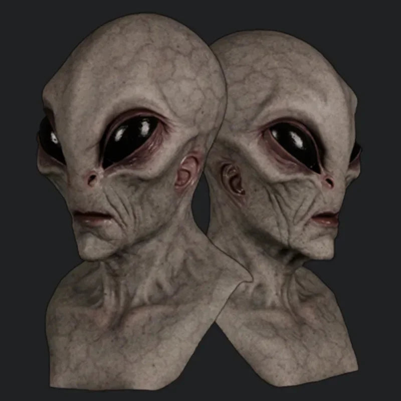 Alien Mask Headcover Halloween Alien Cosplay Masks UFO Movie Acting Headcover Latex Masques Props Kids Toys Alien Mask