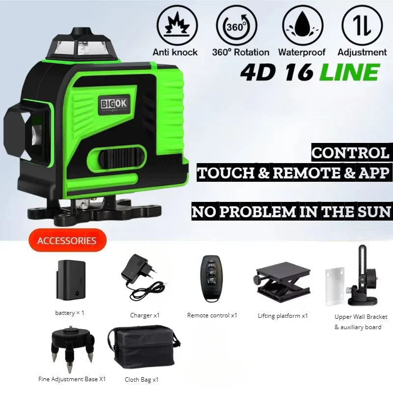 tripod/nivel a laser 16 Lines Laser profesional Level green line Self-leveling 360 autonivelant Shop1103845890 Store