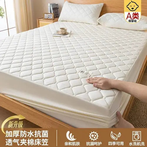 Funda protectora lavable acolchada, impermeable y antipolvo para colchón