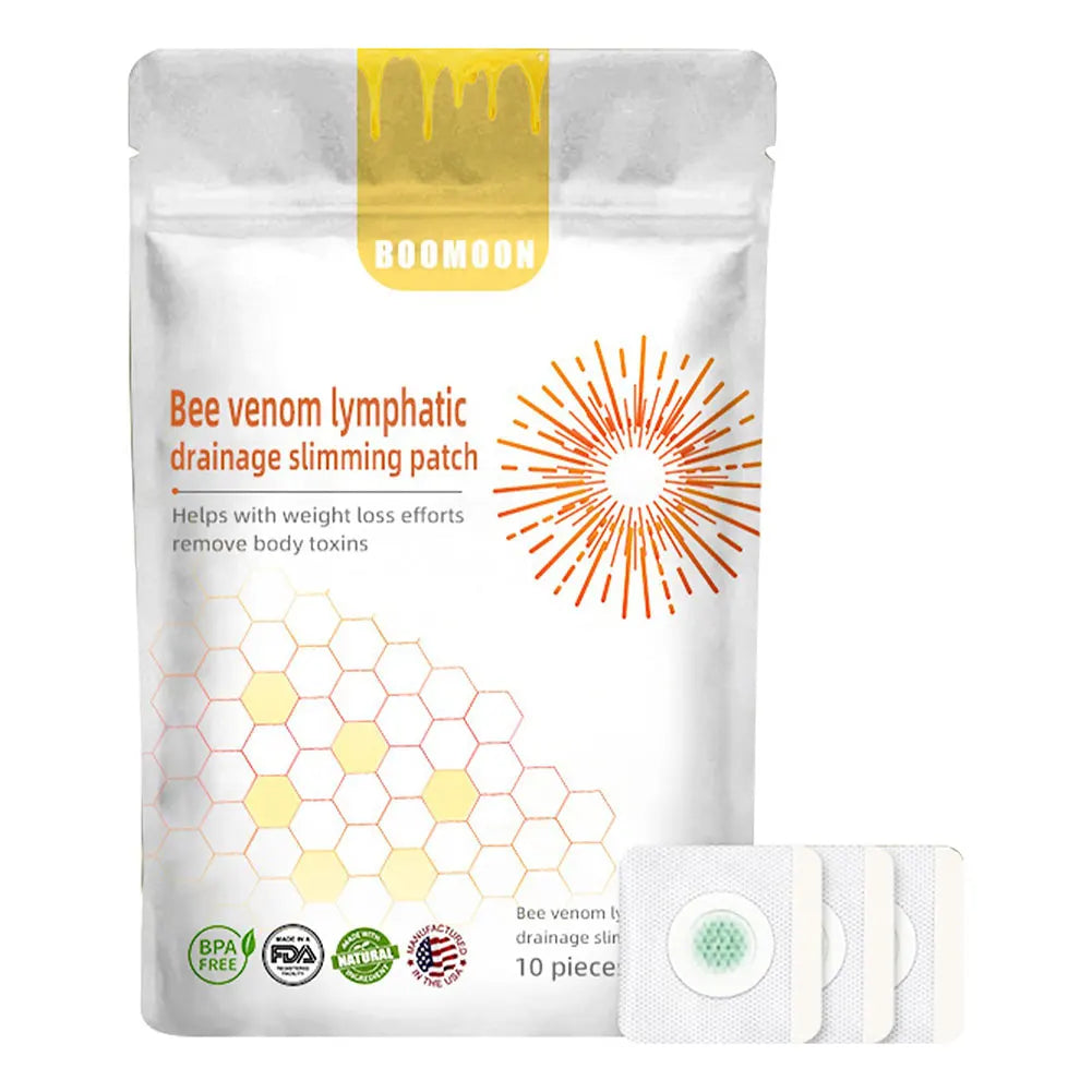 7/10Pcs Bee Venom Patches Fat Burning Anti-Swelling Slimming Patch Detox Abdominal Bee Venom Patches for Men Women Body Shaping