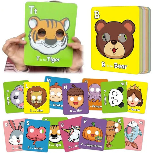 Interactive ABC Flash Cards – Learn Letters with Fun Animal Masks!