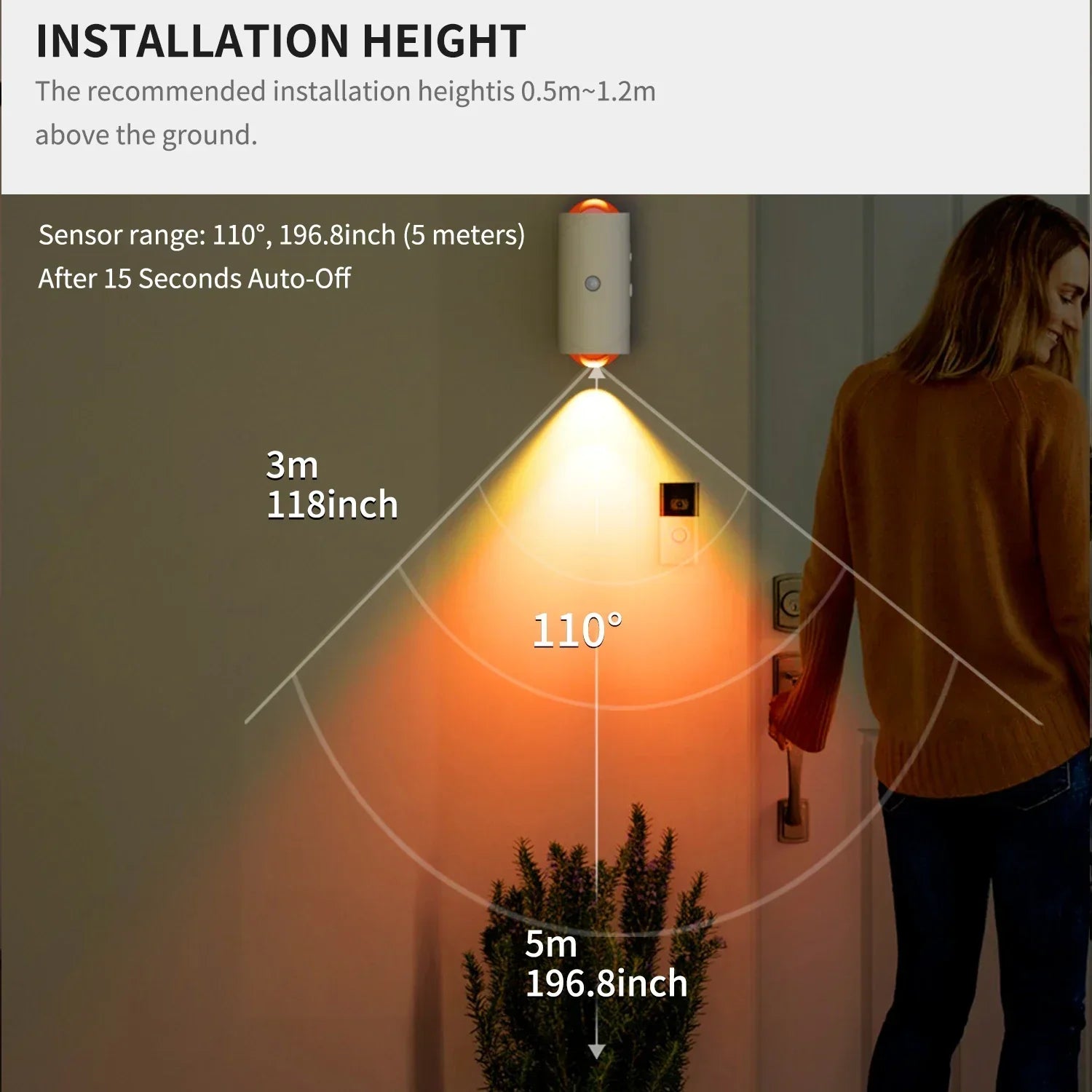 GlowSense™ Motion Light 🌈 — 7-Color Smart Wireless Glow
