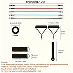11pcs/Set Pull Rope, Resistance Bands, Portable Fitness Equipment,