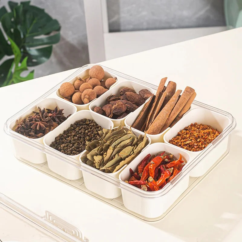 SnackSpin™ 8-Grid Serving Tray 🍿🔄 All Your Snacks, One Tray