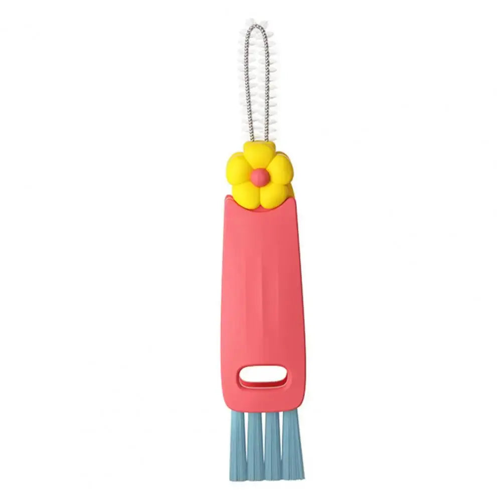 Multifunctional Brush Stiff Bristle Cup Lid Brush for Bottles Gaps