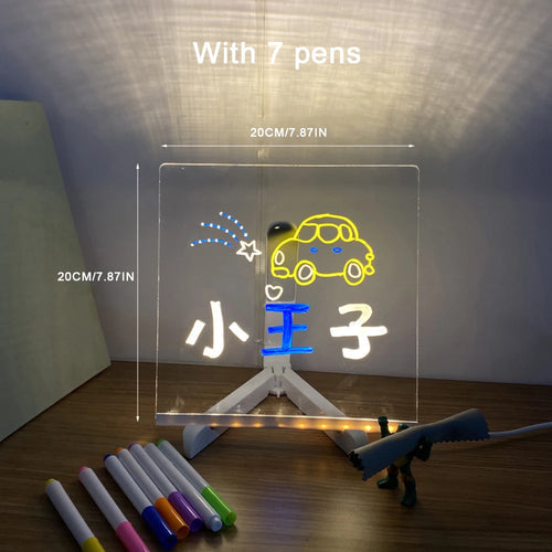 Personalized LED Lamp Acrylic Message Note Board Erasable USB AliExpress