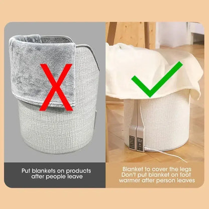 Electric Foot Warmer Under Desk Cylindrical Heating Pad Adjustable