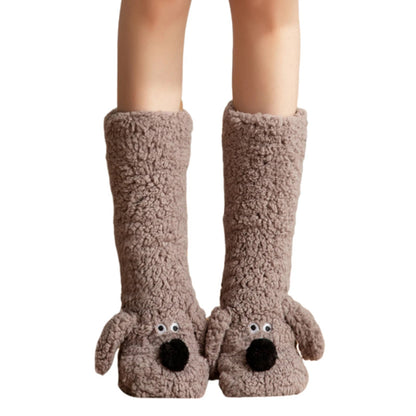 Cute Dog Slipper Socks: Warm, Plush, Non-Slip Women's Winter Socks U-KISS Choice Store