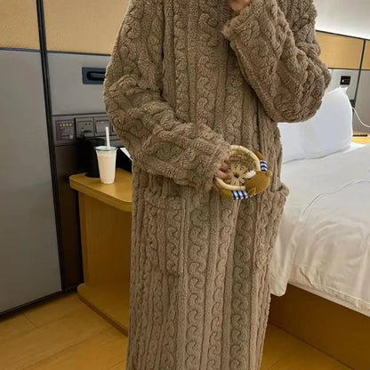 CozyBliss™ Fleece Winter Nightgown ❄️💗