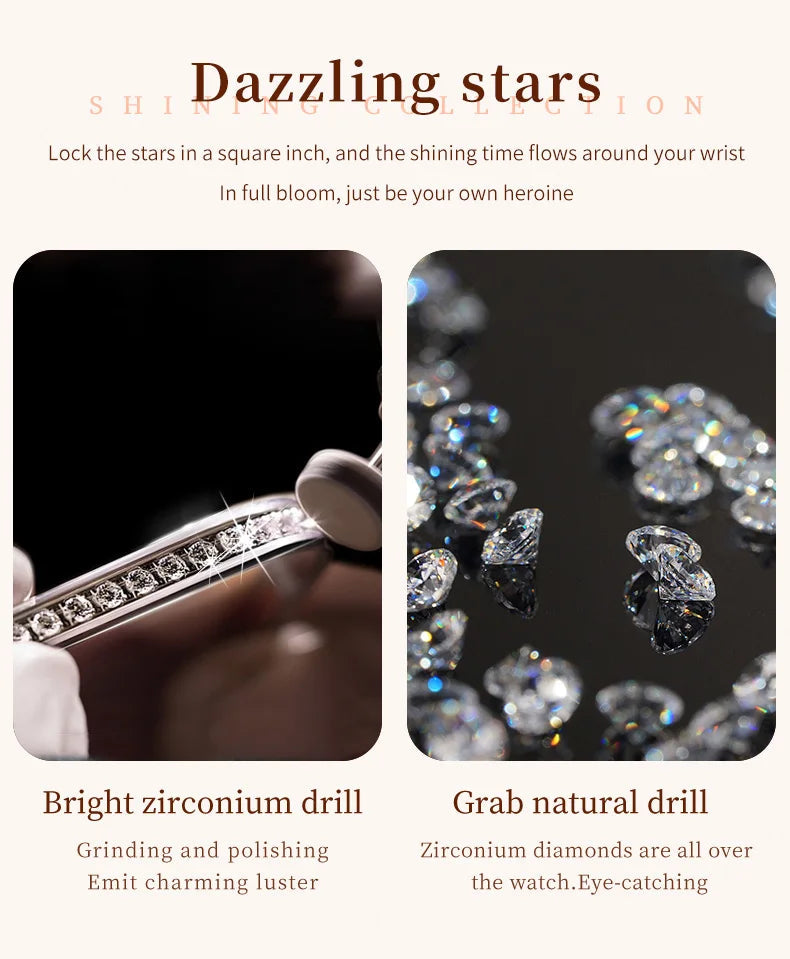 Diamond Éclat - Luxe Roman Dial Quartz Watch South Bay Evans General Store