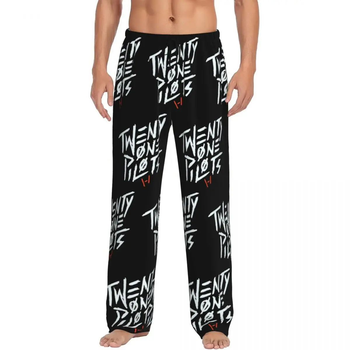 Custom T-Twentys One P-Pilots Rock Logo Hot Pajama Pants Men's Lounge Sleep Stretch Sleepwear Bottoms with Pockets