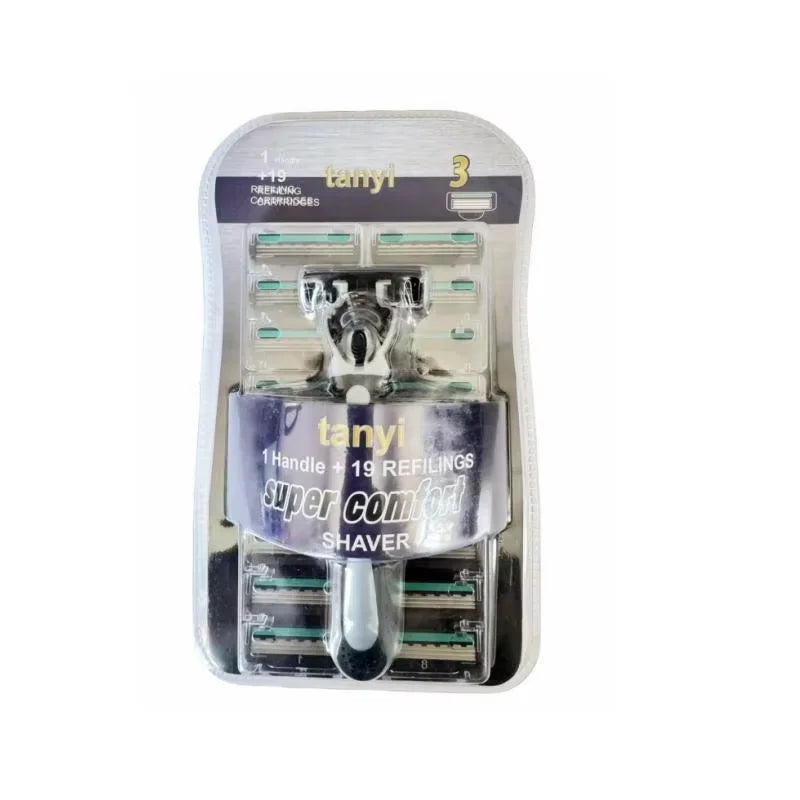 Shaver Brand New Design Men Razor Shaving Three Layer Shaver Reusable Razor Imported Blade Multi Tool Head Replace