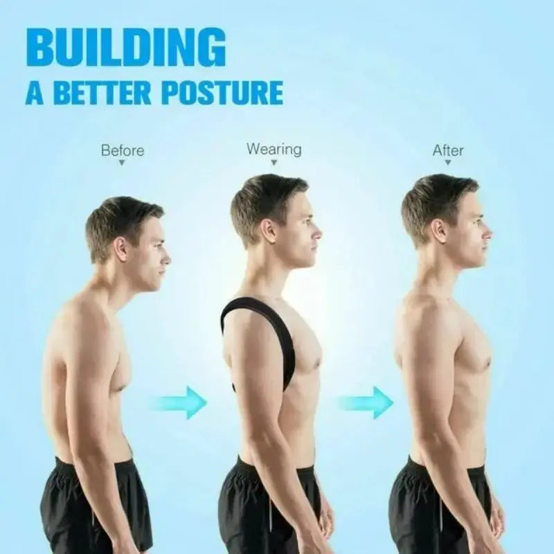Back Posture Correction Belt Hunchback Corrector Adult Men and Women Sitting Posture Correction Belt Shoulder Straight Back Stone's Store