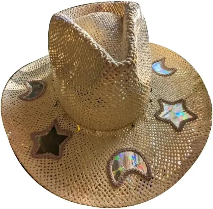 Prism Cowgirl Hat – Rainbow Glow & Sun Protection in One!