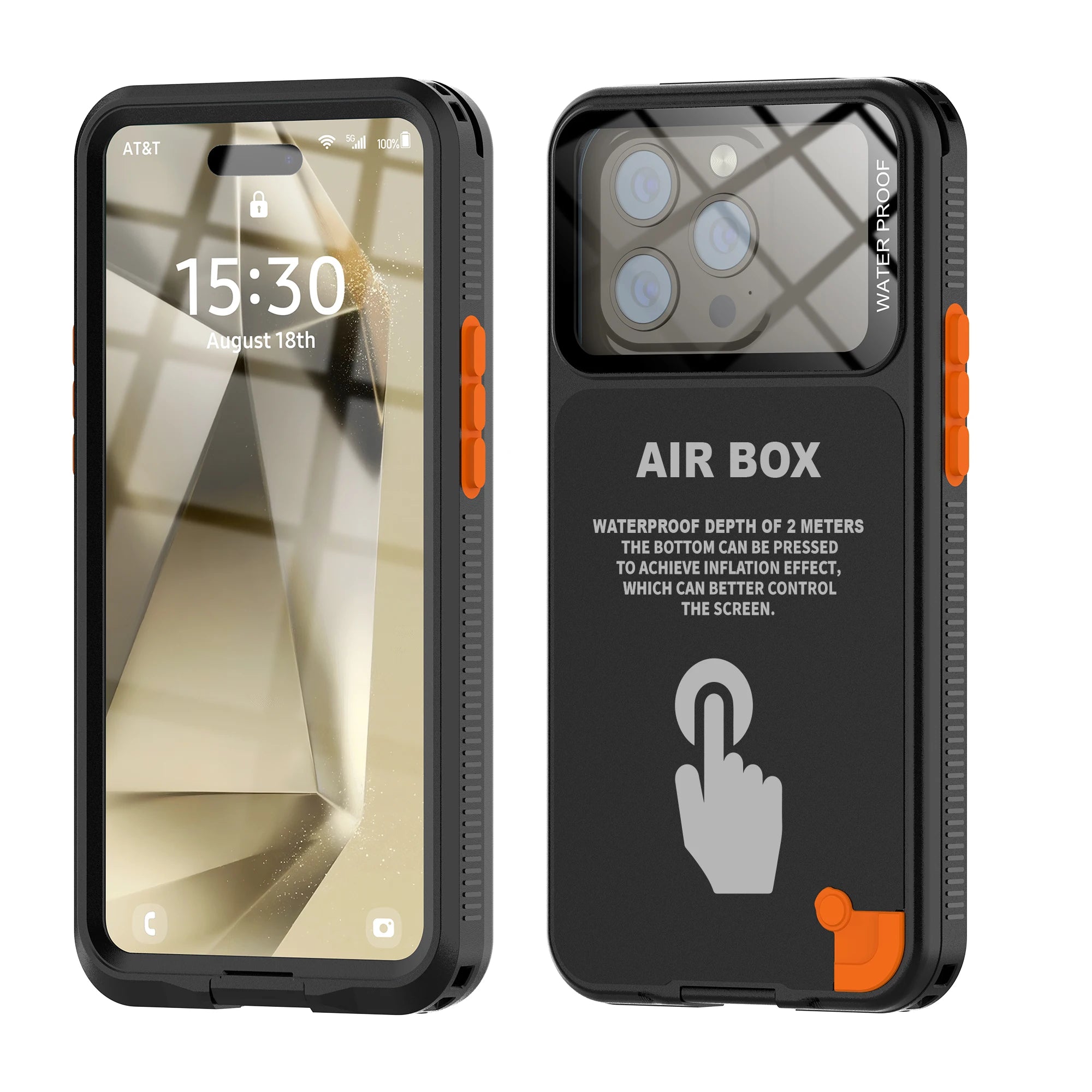Outdoor Swimming Underwater Photography Universal Dropproof and Dustproof IP68 Waterproof Phone Case for iPhone16/15Pro/14/13/12