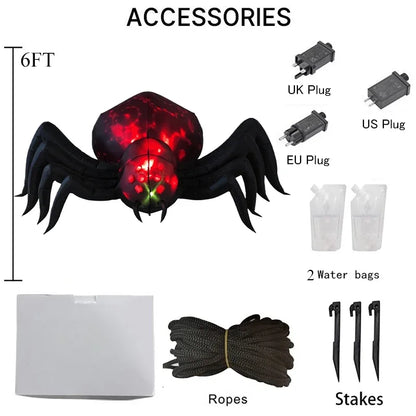 6FT Outdoor Holiday Decorations Halloween Inflatable Toys Shadowstalker Garden Party  Built-in LED Lights Up Ghost for Yard Lawn