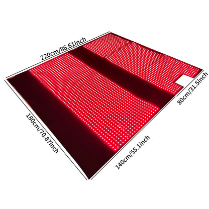 71" Red Light Sleeping Bag Full Body Relax Led Red Light Blanket Whole Body Led Infrared Sleeping Bag Red Light Mat for Home Use