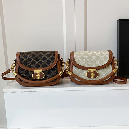 2025 Unique Niche Women's Saddle Bag - Simple Elegant Design - Adjustable Sophisticated Texture Shoulder Strap - Crossbody